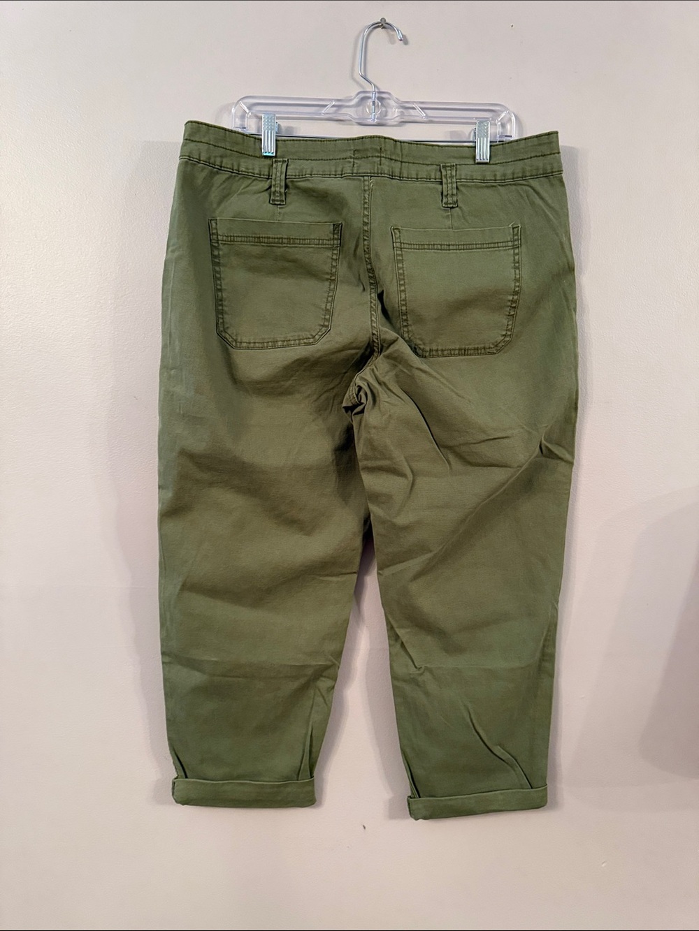Time and Tru Olive Green Straight-Leg Cargo Pants - 16 - Picture 7 of 8